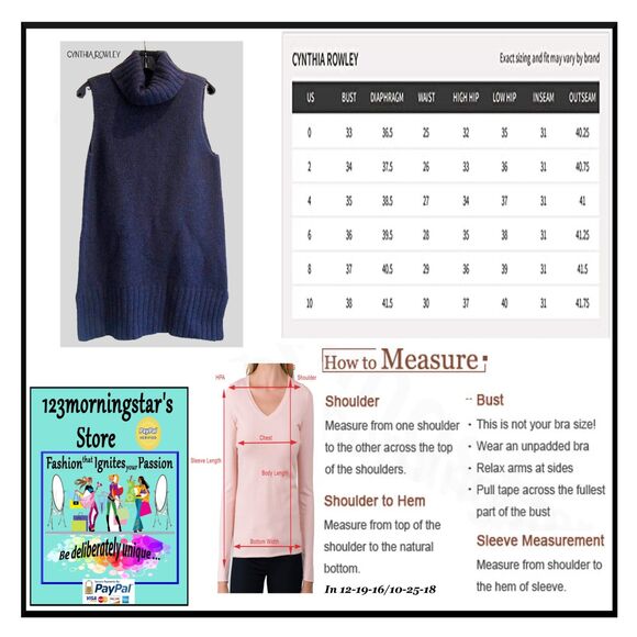 CYNTHIA ROWLEY NEW Turtleneck Speckled Wool Elongated Sweater L - Picture 12 of 12